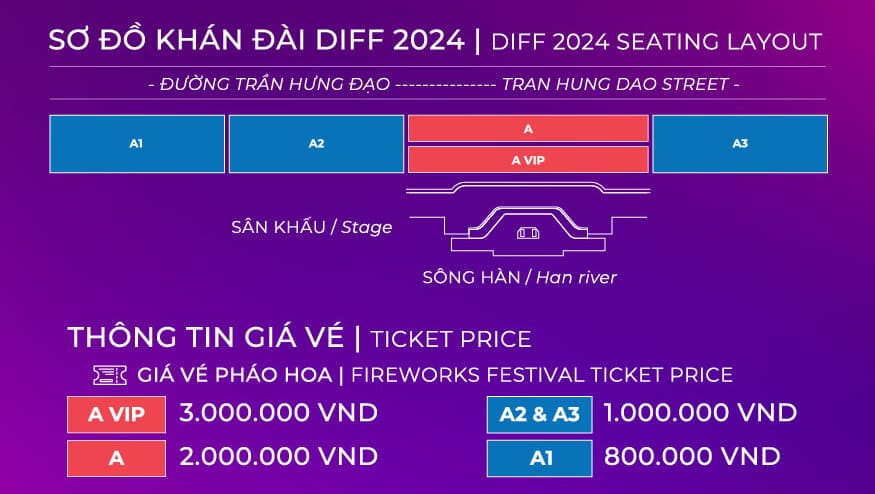 Tham khảo giá vé Pháo hoa Đà Nẵng DIFF 2025