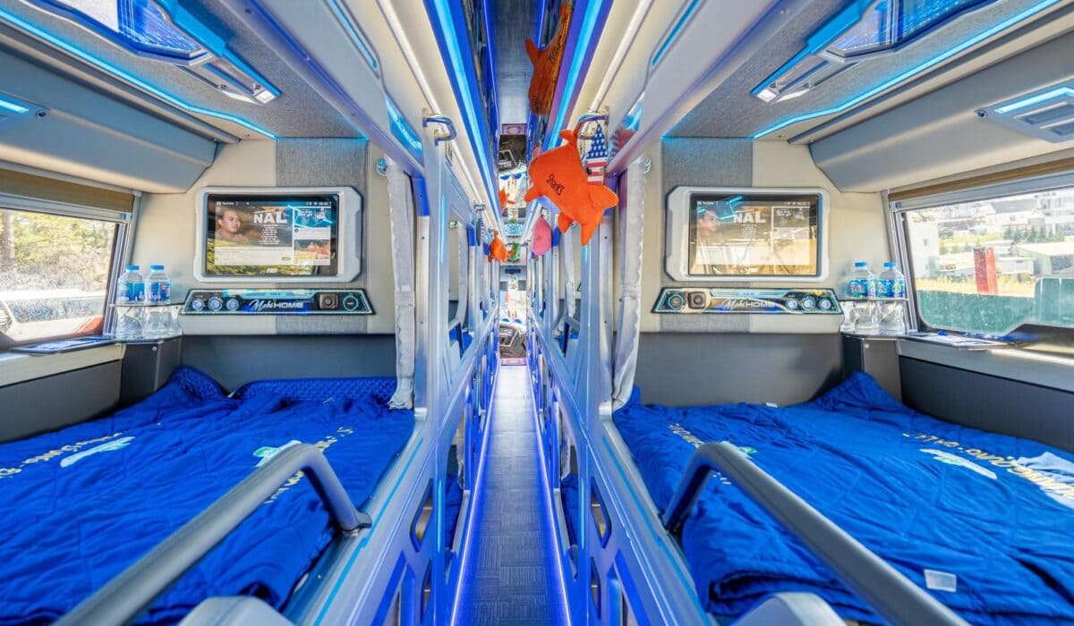 Nội thất xe Tân Quang Dũng chạy tuyến Nghệ An – Đà Nẵng