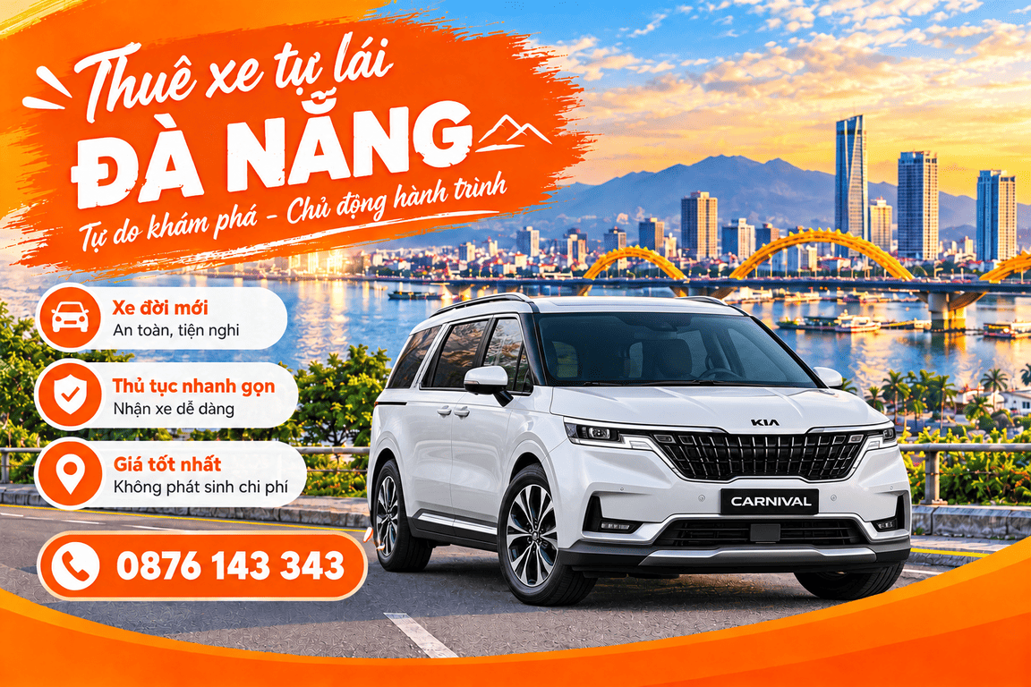 Cho thuê xe tự lái tại Đà Nẵng | Giá rẻ - Giao xe 24/7 Cho thuê xe KIA Carnival tự lái Đà Nẵng