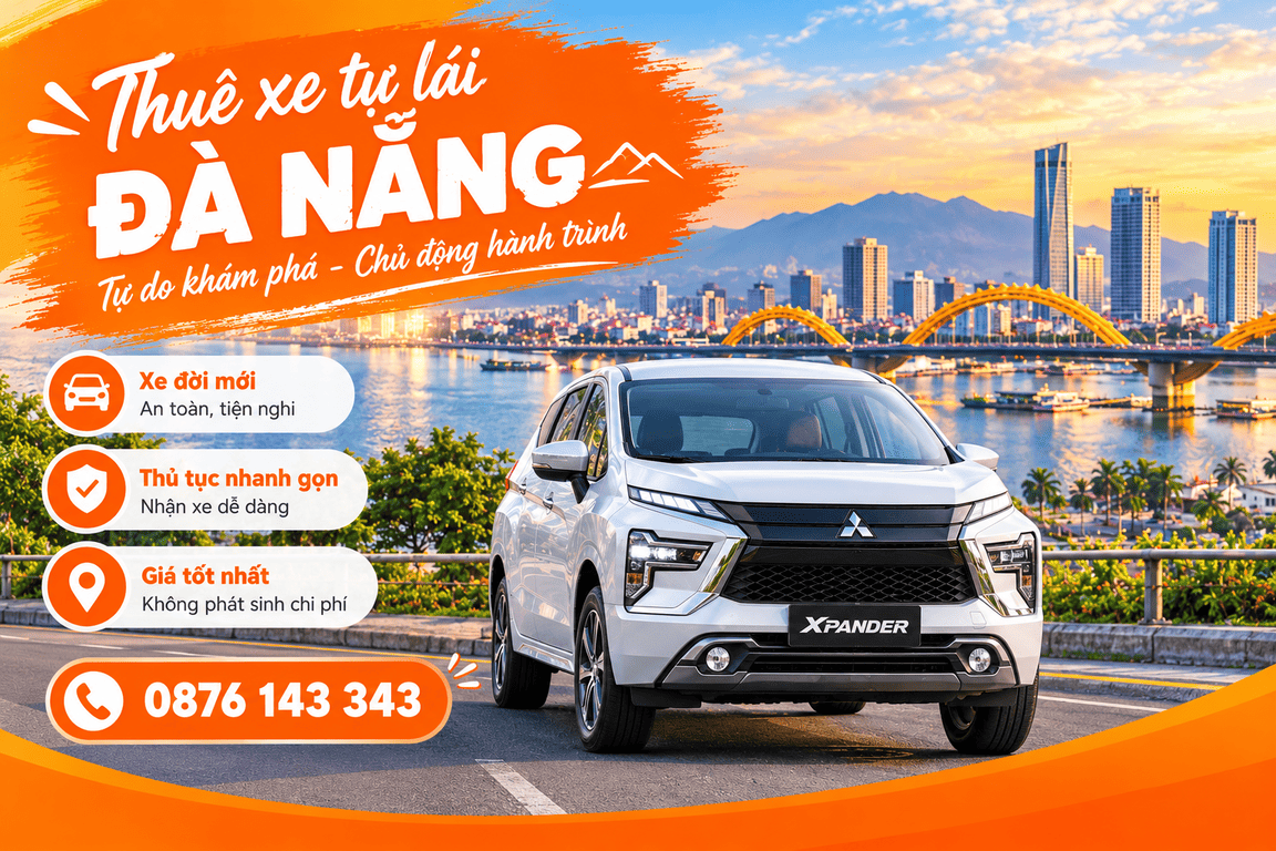thue xe Mitsubishi Expander tu lai tai da nang