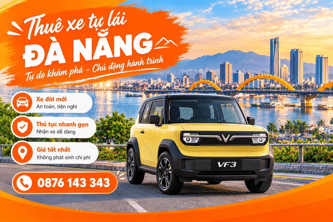 thue xe Vinfast VF3 tu lai tai da nang